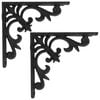 vidaXL Soportes para estanter&iacute;as de pared 2 uds. Negro