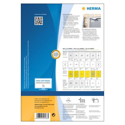 HERMA Etiquetas película exteriores resistentes a la intemperie A4