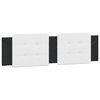 vidaXL Cabecero de cama acolchado Zadar cuero sint&eacute;tico blanco negro 180 cm