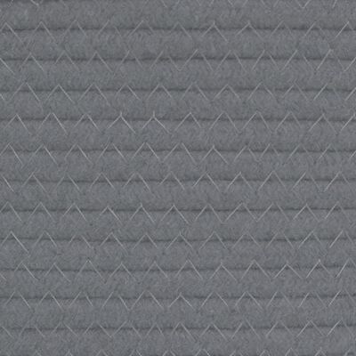 vidaXL Cestas de almacenaje 2 uds algodón gris y blanco Ø28x18 cm