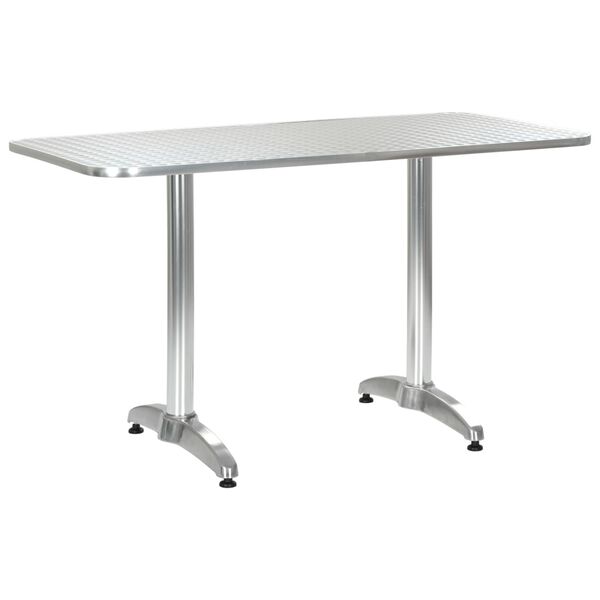vidaXL Juego de comedor para jard&iacute;n 5 piezas de aluminio plateado