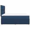 vidaXL Cama box spring con colch&oacute;n tela azul 140x200 cm