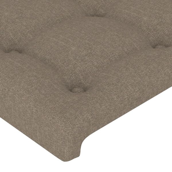 vidaXL Cabeceros tela gris taupe 200x5x78/88 cm