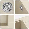 vidaXL Lavabo Beige 560 x 460 mm 80% Cuarzo y 20% Resina