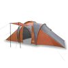 vidaXL Tienda familiar con c&uacute;pula impermeable 6 personas gris naranja