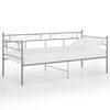 vidaXL Estructura de sof&aacute; cama sin colch&oacute;n metal gris 90x200 cm