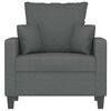 vidaXL Sill&oacute;n de tela gris oscuro 60 cm