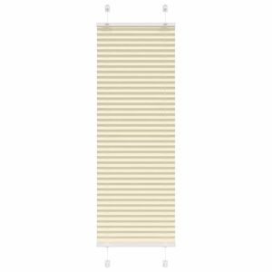 vidaXL Estor Plisado crema 40x100 cm Tela Ancho 39,4 cm Poli&eacute;ster