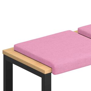 vidaXL Coj&iacute;n de banco 4 uds. Tela Rosa Profundidad 35 cm