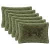 vidaXL Coj&iacute;n con almohada HEERLEN 6 uds. Verde Fleece PV