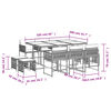 vidaXL Set de comedor jard&iacute;n 11 pzas con cojines rat&aacute;n sint&eacute;tico negro