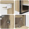 vidaXL Set de muebles de ba&ntilde;o 2 pzas madera contrachapada roble Sonoma