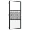 vidaXL Puerta de Vidrio 102,5 x 3,5 x 201,5 cm Aluminio Negro