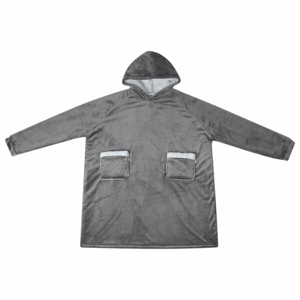 vidaXL Sudadera manta Gris oscuro m Forro Polar y Franela