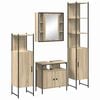 vidaXL Juego de muebles de ba&ntilde;o 4 uds. Roble Sonoma 33 x 33 x 185,5 cm