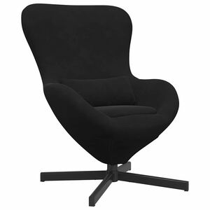 vidaXL Sill&oacute;n huevo Negro 63 x 73 x 90 cm Terciopelo