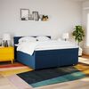 vidaXL Cama box spring con colch&oacute;n tela azul 180x200 cm