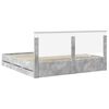 vidaXL Estructura de cama Gris Concreto 200 x 200 cm Madera Ingenieril