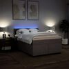 vidaXL Cama box spring con colch&oacute;n tela gris taupe 140x190 cm