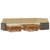 vidaXL Conjunto de sof&aacute;s de exterior 7 uds. Natural y Beige