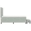 vidaXL Cama tipo Box Spring Gris claro 80 x 200 cm Terciopelo
