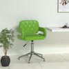 vidaXL Silla de comedor giratoria de cuero sint&eacute;tica verde