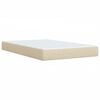 vidaXL Cama box spring con colch&oacute;n tela color crema 120x190 cm