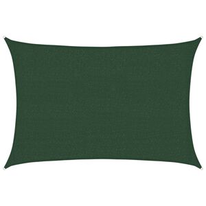 vidaXL Toldo de vela verde oscuro HDPE 160 g/m&sup2; 2,5x4 m