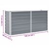 vidaXL Arriate elevado de jardín acero galvanizado gris 160x40x77 cm