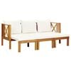 vidaXL Banco jard&iacute;n 3 plazas con cojines madera maciza acacia 179 cm