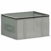 vidaXL Caja de almacenamiento con ventana superior transparente Gris