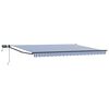 vidaXL Toldo manual retr&aacute;ctil con LEDs Azul, Blanco, Antracita 4 x 3 m