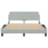 vidaXL Estructura de cama Dover terciopelo gris claro 140x190 cm