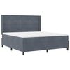 vidaXL Cama tipo Box Spring Gris oscuro 180 x 200 cm Terciopelo