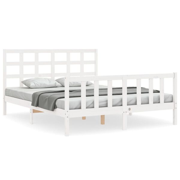 vidaXL Estructura de cama sin colchón madera maciza de pino 160x200 cm