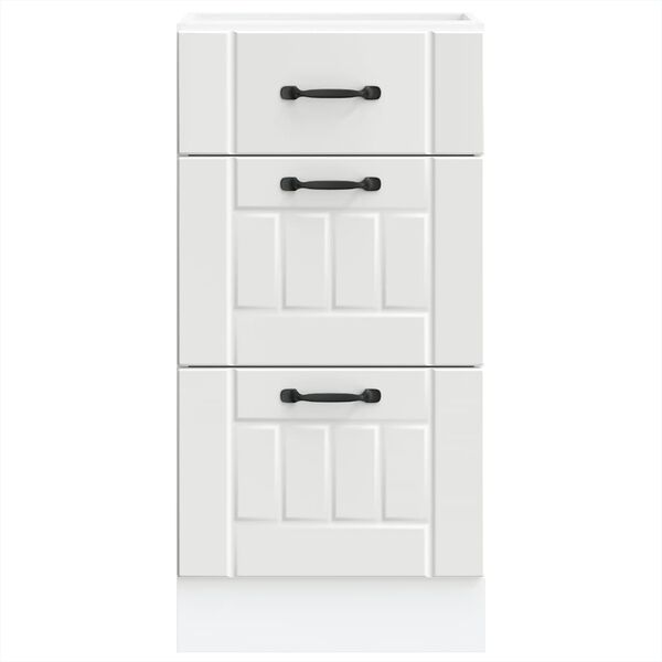 vidaXL Mueble bajo de cocina Lucca madera de ingeniería blanca