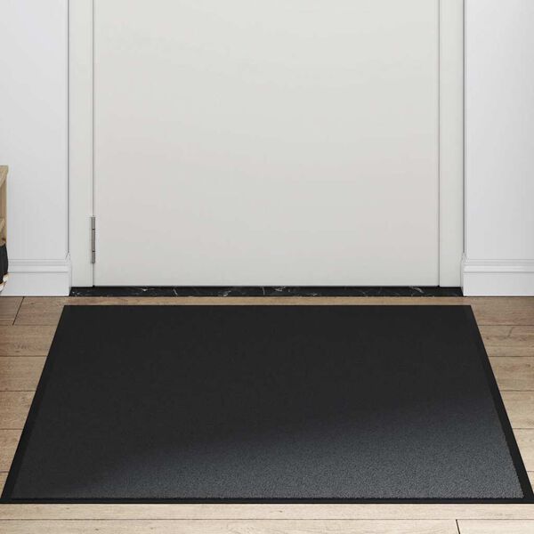 vidaXL Felpudo negro 90x120 cm
