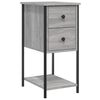 vidaXL Mesita de noche madera de ingenier&iacute;a gris Sonoma 32x42x70 cm