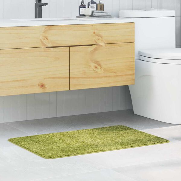 vidaXL Alfombrilla de ba&ntilde;o antideslizante Verde 60 x 90 cm PP