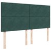 vidaXL Cama box spring con colch&oacute;n terciopelo verde oscuro 180x200 cm