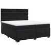 vidaXL Cama box spring con colch&oacute;n terciopelo negro 200x200 cm