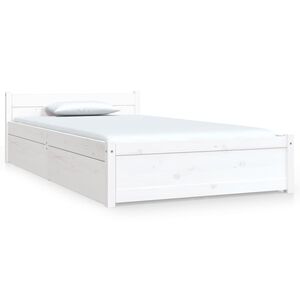 vidaXL Estructura de cama con cajones blanco 100x200 cm