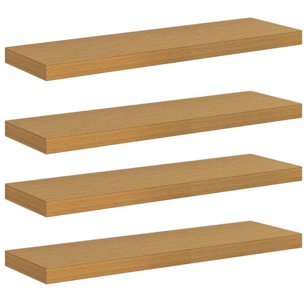 vidaXL Estante de pared 4 pcs Beige 80 x 23,5 x 4 cm
