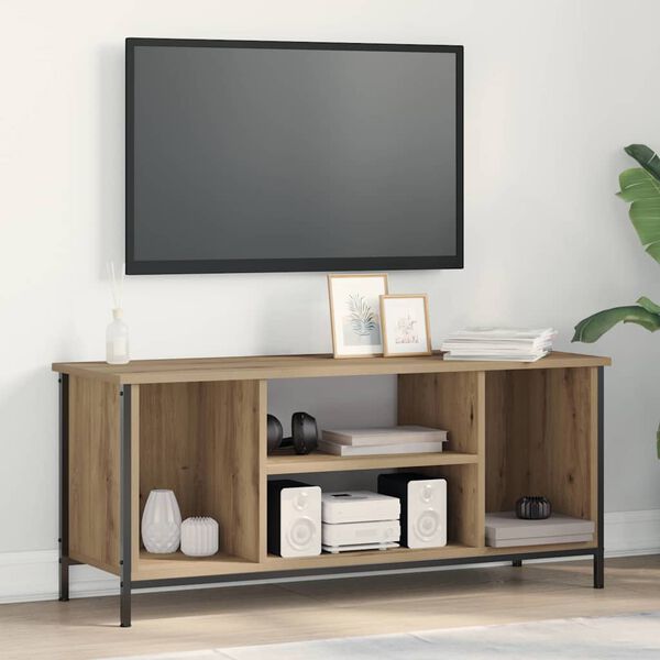 vidaXL Gabinete de TV Roble artesanal 102 x 35 x 45 cm
