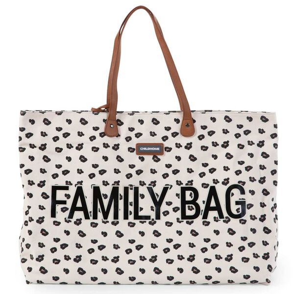 CHILDHOME Bolso de pa&ntilde;ales Family Bag lona leopardo