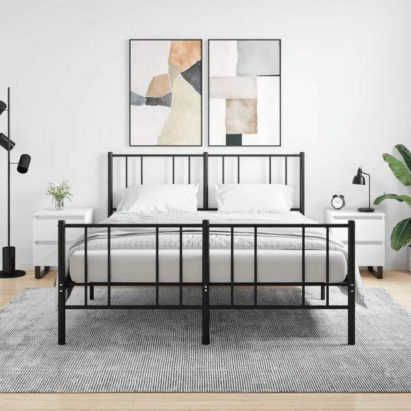 vidaXL Mesitas de noche 2 uds madera de ingeniería blanco 40x35x50 cm