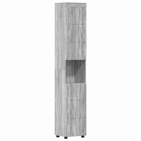 vidaXL Juego de Muebles de Ba&ntilde;o TULUM Gris Sonoma 37 x 31,5 x 203 cm