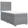 vidaXL Cama box spring con colch&oacute;n tela gris claro 90x190 cm