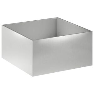 vidaXL Macetero de Jard&iacute;n Plateado 100 x 100 x 40 cm Acero inoxidable