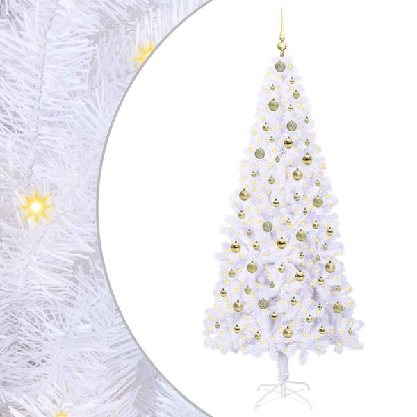 vidaXL &Aacute;rbol de Navidad artificial con 300 LED 210 cm PVC y Acero